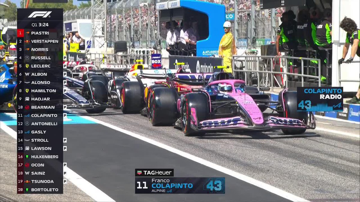 "Alpine": Por los problemas en el auto de Franco Colapinto durante la clasificación para el #SpanishGP