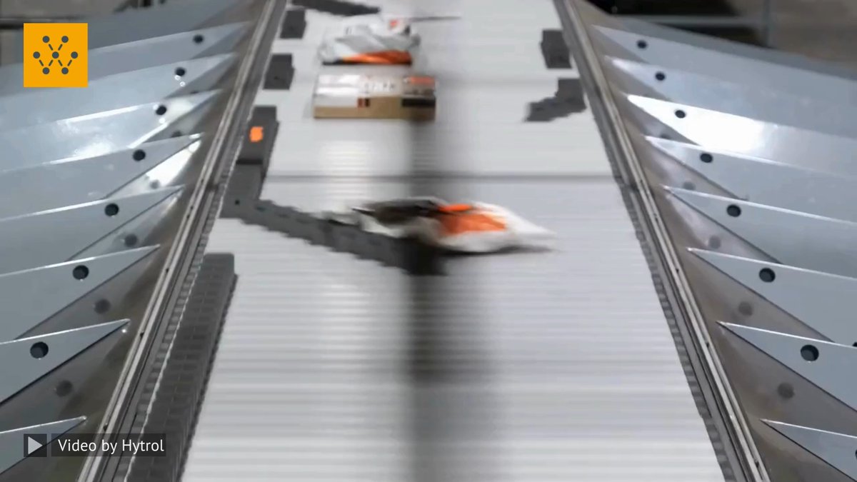Hytrol ProSort 1100 MS: High-Speed Sorting for Lightweight and Fragile Items The ProSort 1100 MS from Hytrol is a dual-sided, high-speed sorter designed for small and lightweight products, including envelope flats, poly bags, and fragile items. With 3" shoe centers and divert spacing as close as 30", it offers high product density and efficient sorting to containers such as hanging bags, supporting a range of distribution and fulfillment operations. Video source: Hytrol -------------------------------- Stay ahead of the curve! Follow us now on our WhatsApp ( and Telegram ( channels and stay updated about the cutting edge.