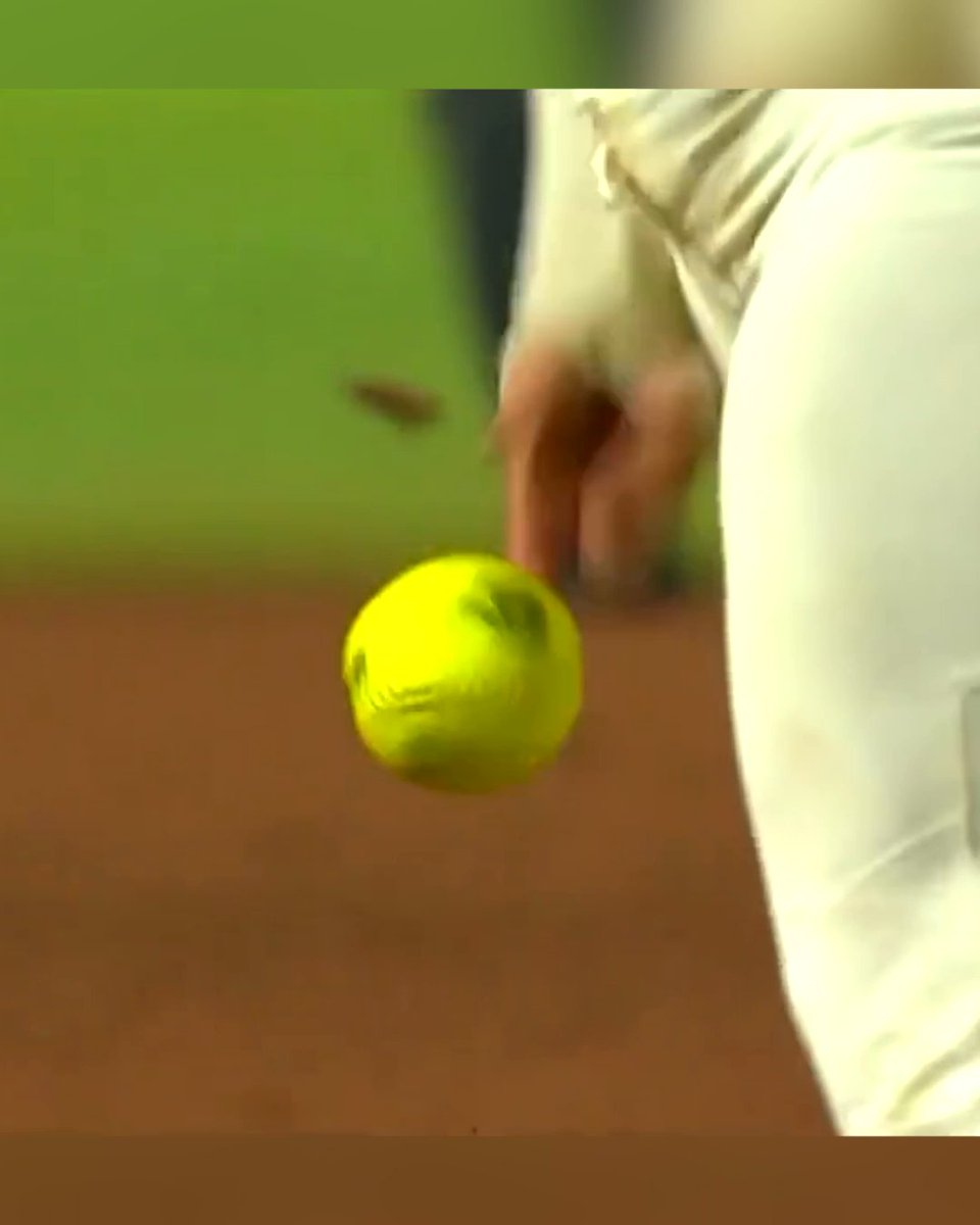 This is something you never think you'll have to prepare for as a catcher 😅 The pitcher hit a clump of dirt that flew off her cleat during the pitch and it exploded 😱