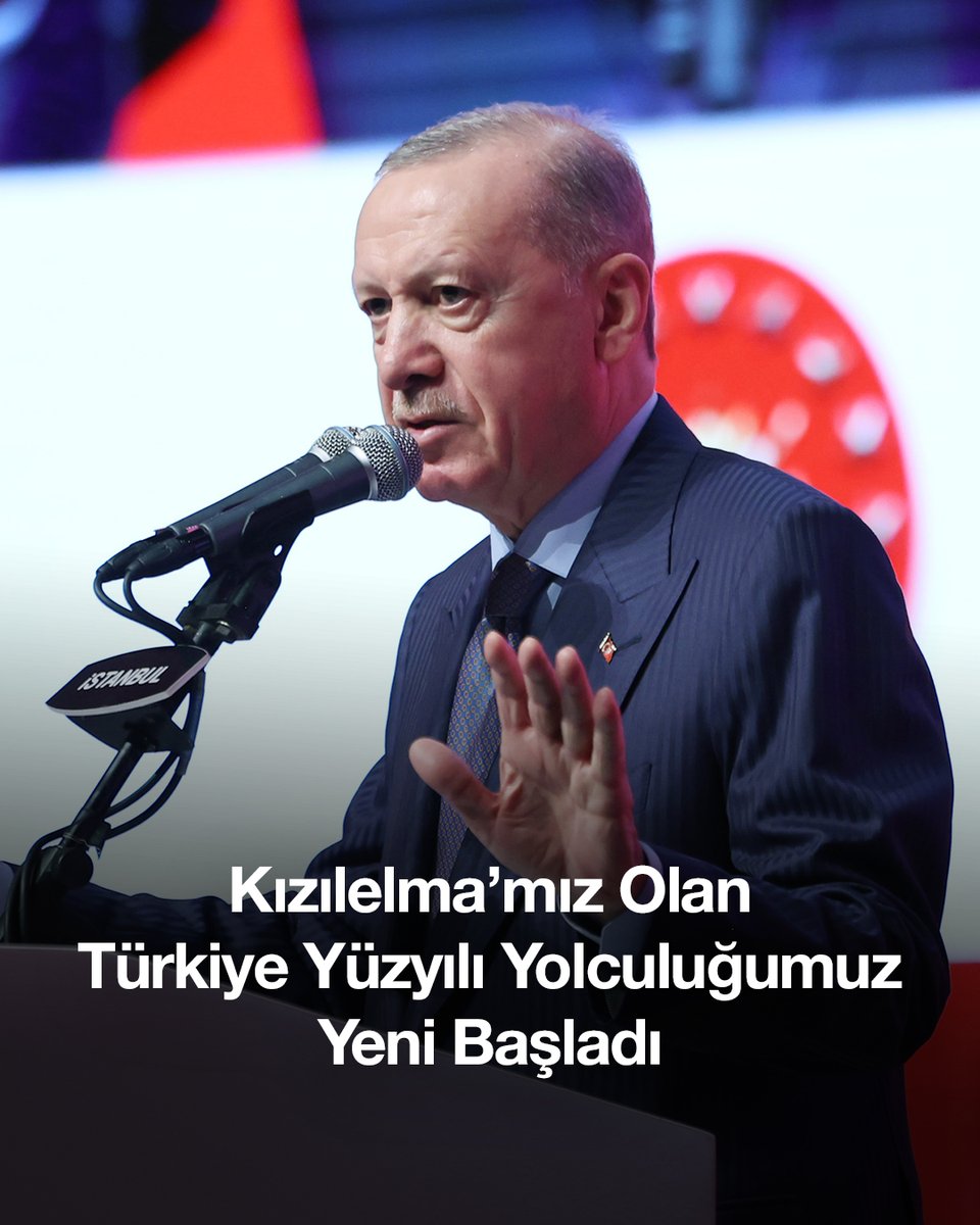 Kızılelma’mız olan Türkiye Yüzyılı yolculuğumuz henüz yeni başladı. Türkiye’yi her alanda çok daha ileri noktalara, parmakla gösterilen seviyelere inşallah gençlerimizle birlikte getireceğiz.