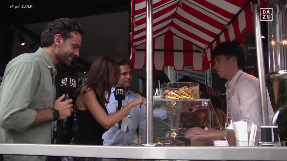 La de ver a Diego Campoy sirviendo helados no la vi venir 🤣🤣 #EspañaDAZNF1 🇪🇸