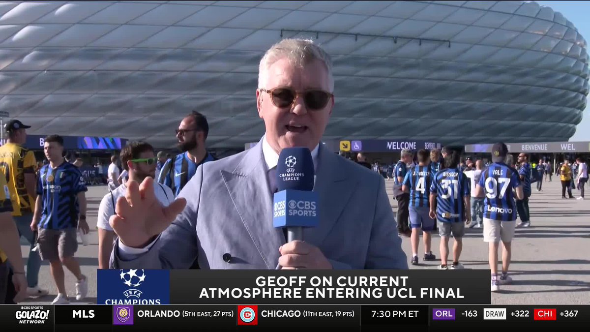 Soaking in the #UCL Final vibes ๐ฉ๐ช Geoff Shreeves is on the ground in Munich as the city gears up for PSG vs Inter ๐