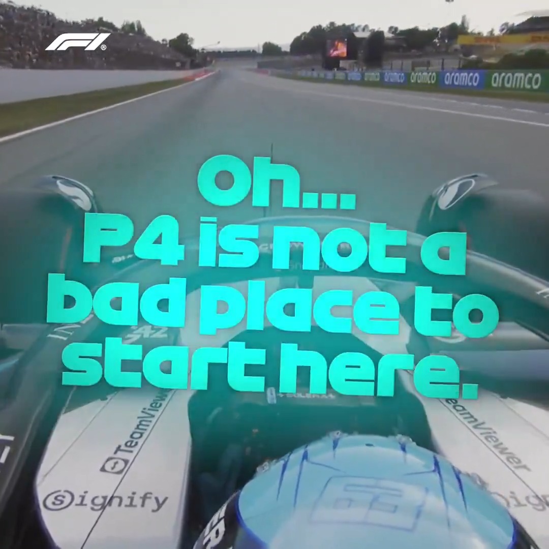 Not a bad place to start for George Russell when you look at it like this... 👀 #F1 #SpanishGP