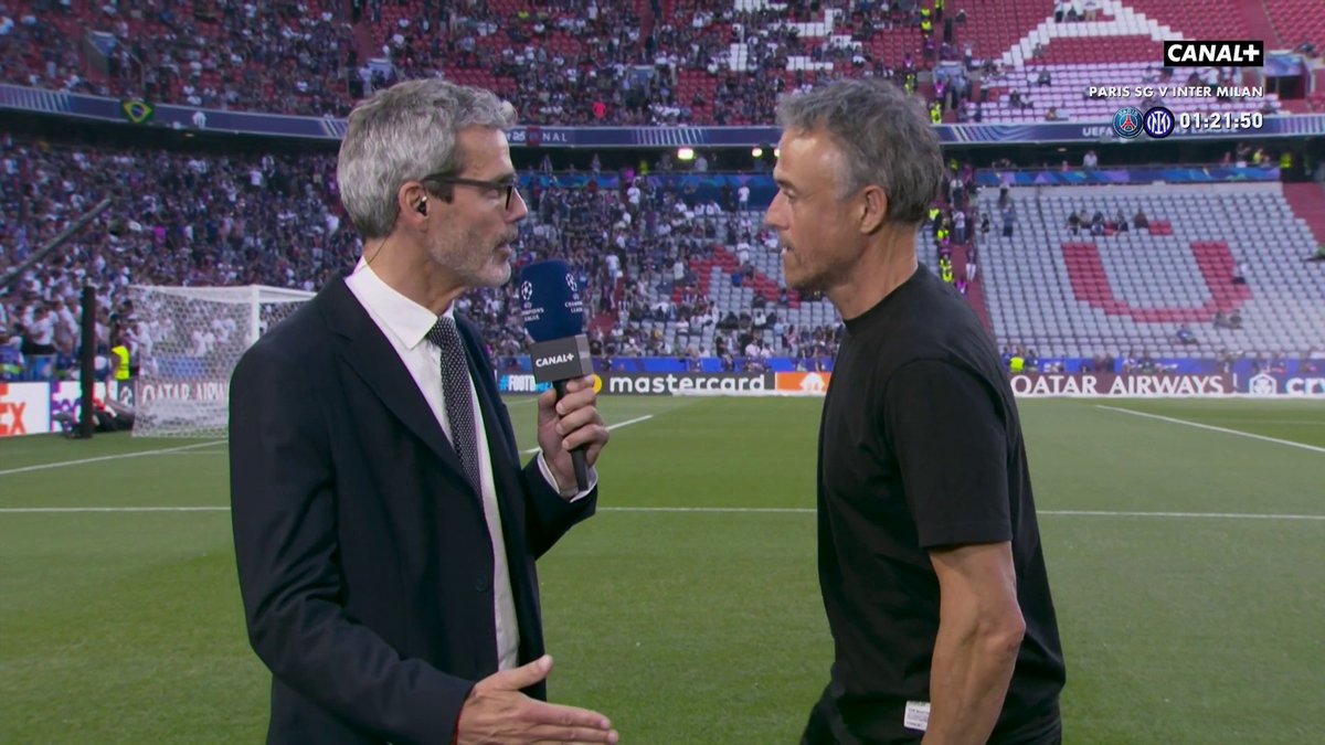 Luis Enrique 🇪🇸 s’exprime à 1 heure du match. Quelle ambiance déjà côté PSG. 🔥❤️💙 🎥 CANAL+ Foot