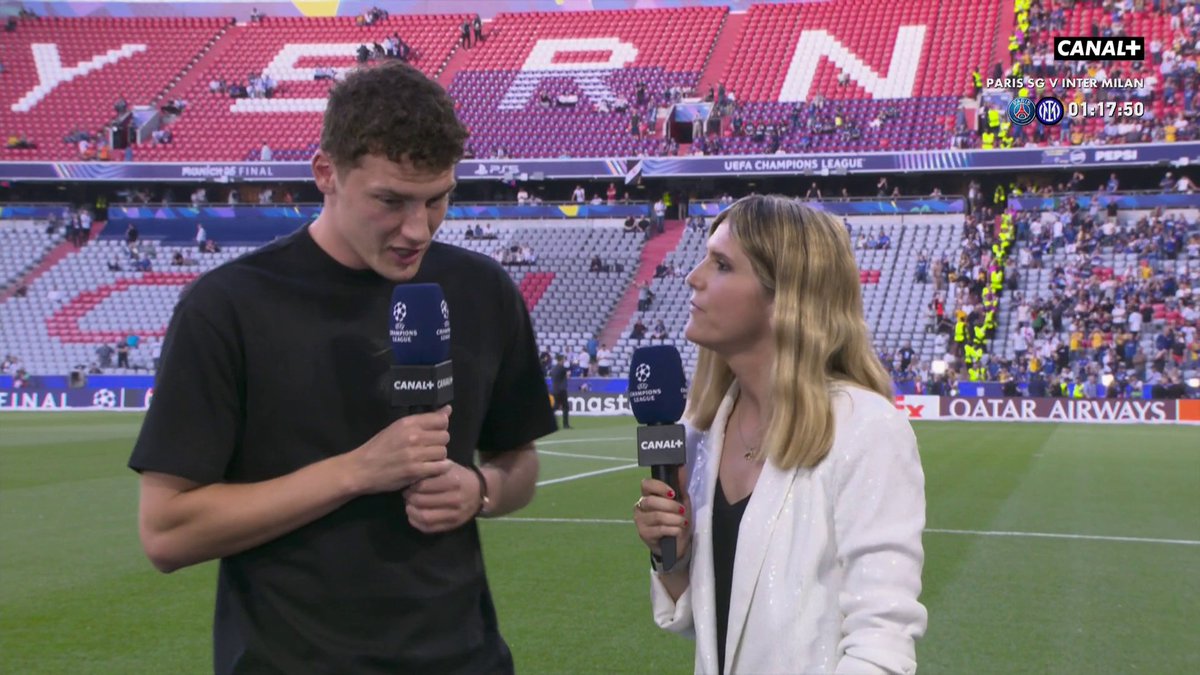 ๐ฃ๏ธ "Si je suis titulaire, cโest que je suis ร 100 %" Benjamin Pavard se veut rassurant sur son รฉtat physique pour son retour de blessure ! PSG / Inter Milan, coup dโenvoi ร 21h00 sur CANAL+ ๐ฅ๏ธ #PSGINT | #UCLFinal