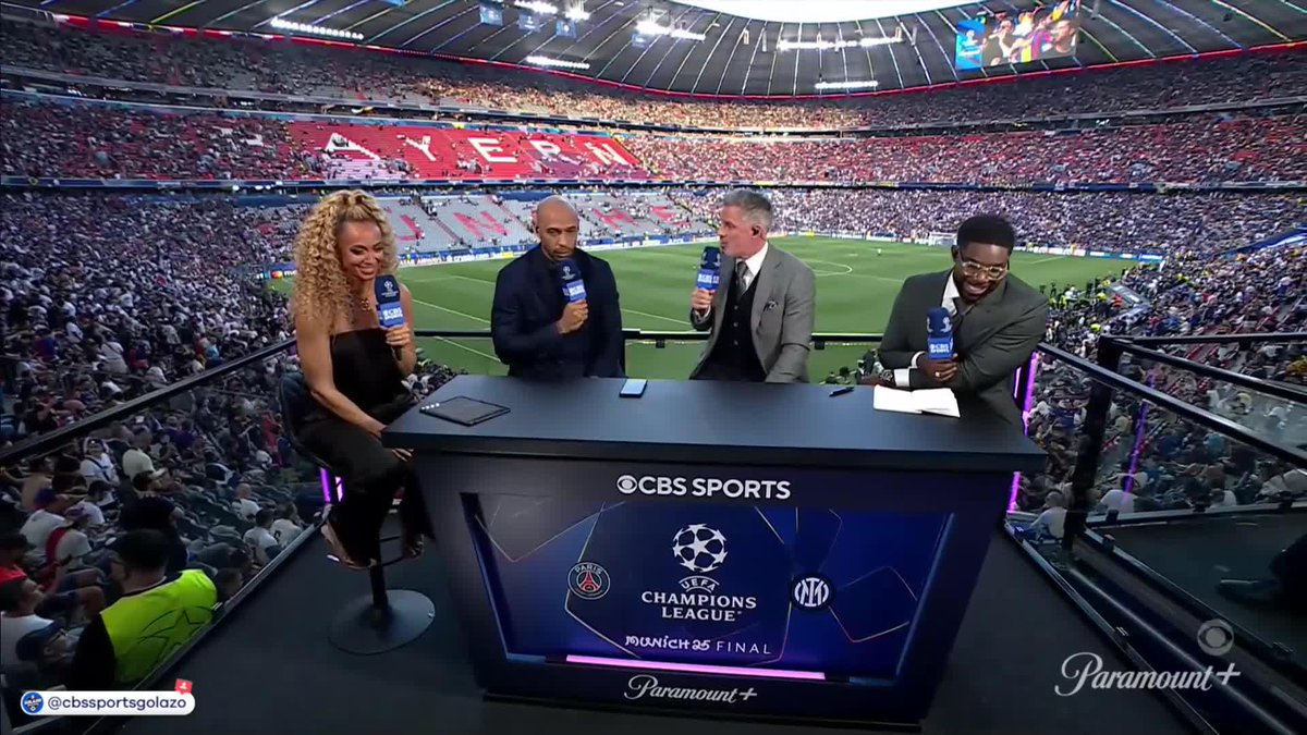 Only one French team has ever won the #UCL 😰🇫🇷 Kate Abdo, Thierry Henry, Jamie Carragher and Micah Richards discuss what it would mean for France for PSG to win 👇