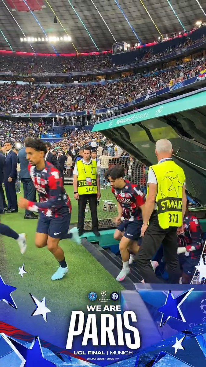 À l'échauffement ! 🔋🔥 #UCLfinal