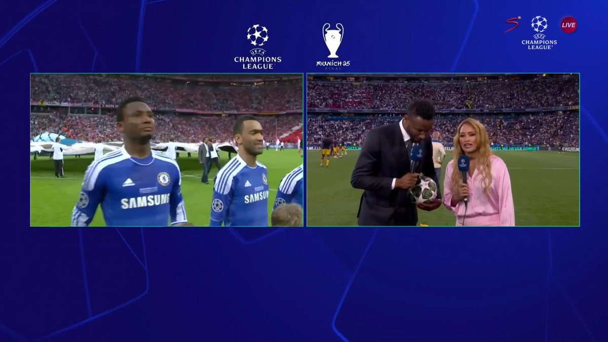 Chelsea's 2012 #UCL winner John Obi Mikel joins Julia Stuart in Munich for the 2024/25 #UCLfinal 🤩 Watch the full crossing from the stadium on our YouTube Channel 📽️ 📺 Stream #UCLfinal on DStv: