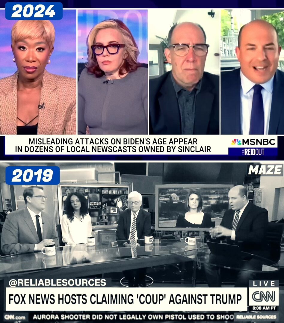 Brian Stelter in 2024: Reports of Biden's decline are flawed and biased. Stelter in 2019: George Conway posted that Trump isn't fit for office so it's got to be true. FYI, Stelter has written books about the dangers of disinformation. 🤪