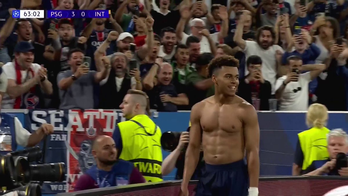 It's Desire Doue's world and we're just living in it 🌟 The 19-year-old makes it two goals and an assist in the Champions League final 🔥 📺 TNT Sports &amp; discovery+ UK