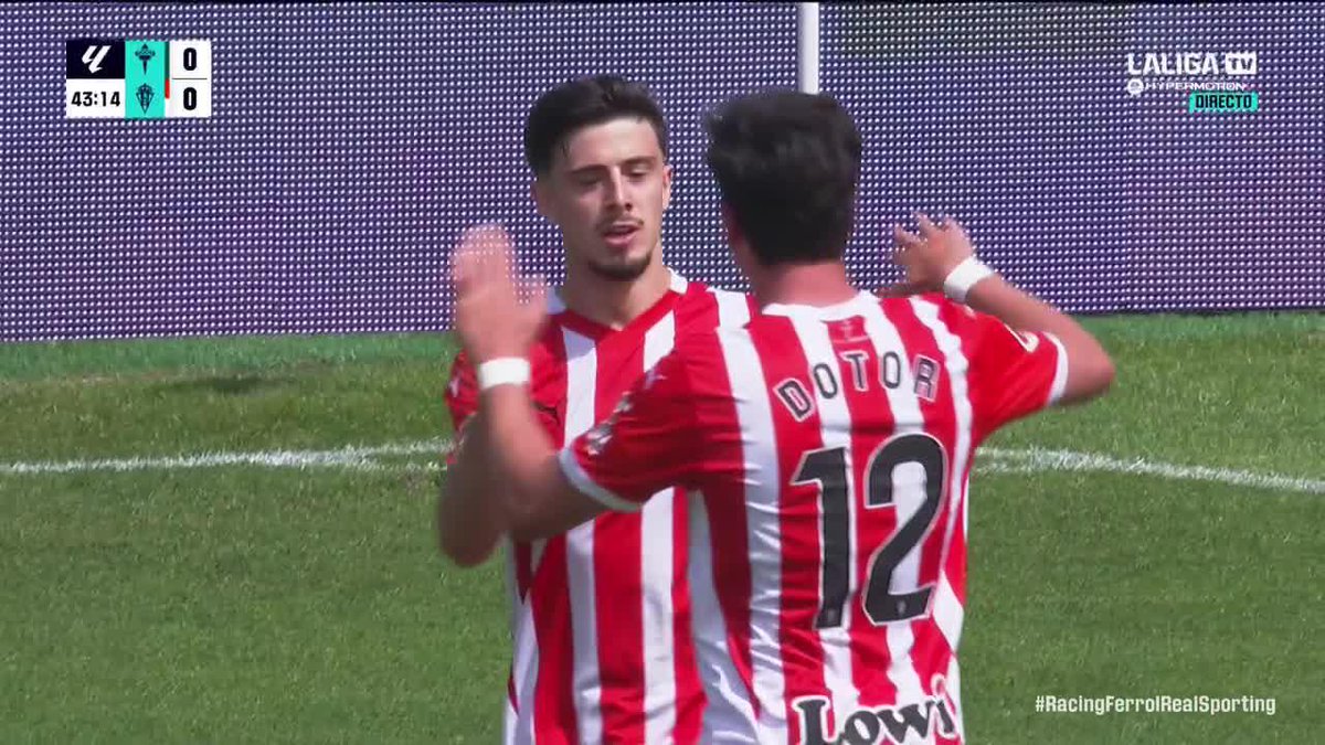 Gol de Nico Serrano con el Sporting al Racing de Ferrol
