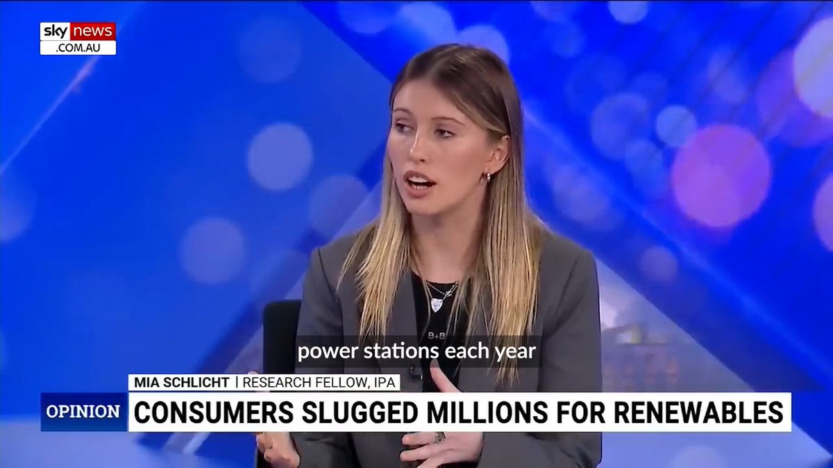 “We're consistently told this lie that renewables are the cheapest form of power” On Sky News Australia, Mia Schlicht explains how Australians were slugged $1.7 billion in secret charges to prop up Australia’s largest wind and solar energy generators #auspol #netzero More: