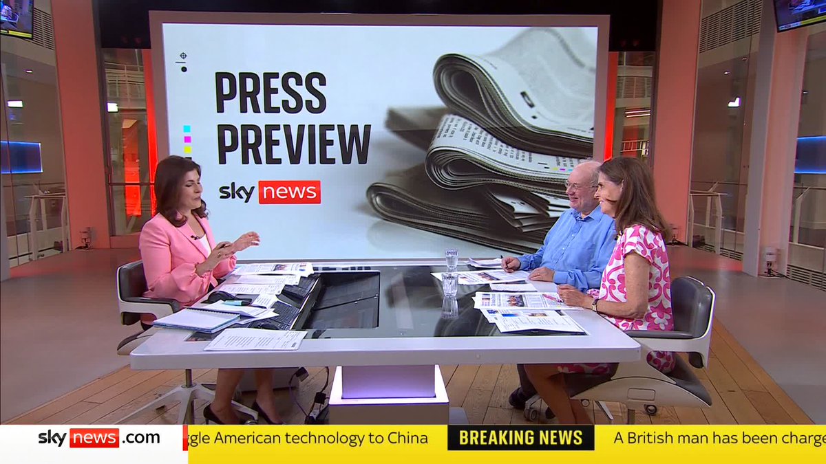 Sunday's front pages have been released 🗞 Sky's Barbara Serra is joined on tonight's Press Preview by columnist James Rampton and broadcaster and psychotherapist Lucy Beresford 📱 #SkyPapers 📷 📺 Sky 501, Virgin 602, Freeview 233 and YouTube