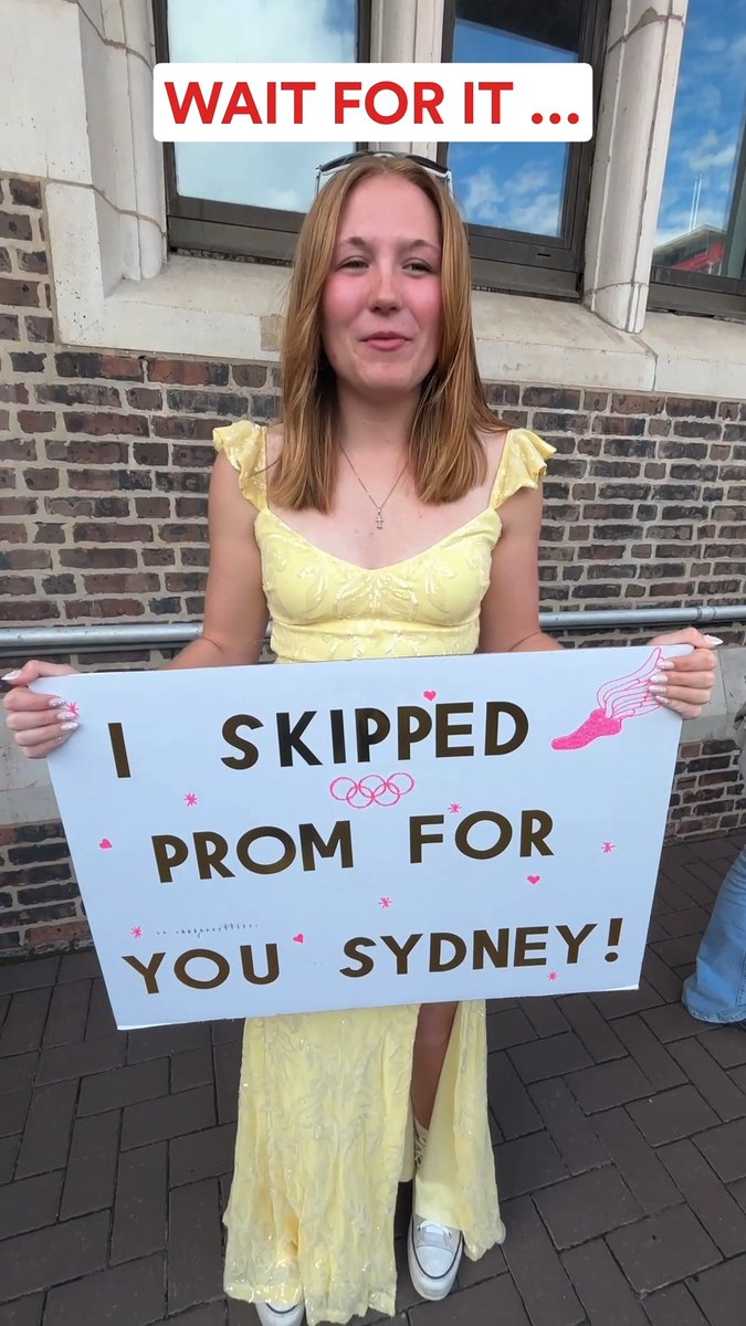 She skipped prom … to meet Sydney 🥹 👑 When your hero makes it worth it 😭
