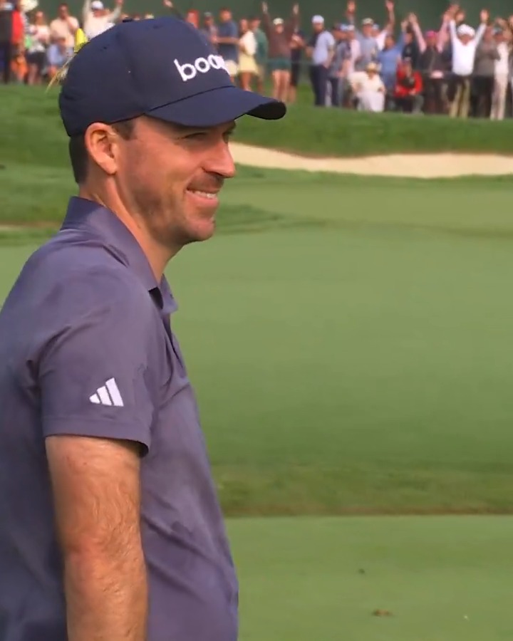 Double bogey. Bogey. EAGLE. A crazy stretch for Nick Taylor ends with a 117-yard hole out!