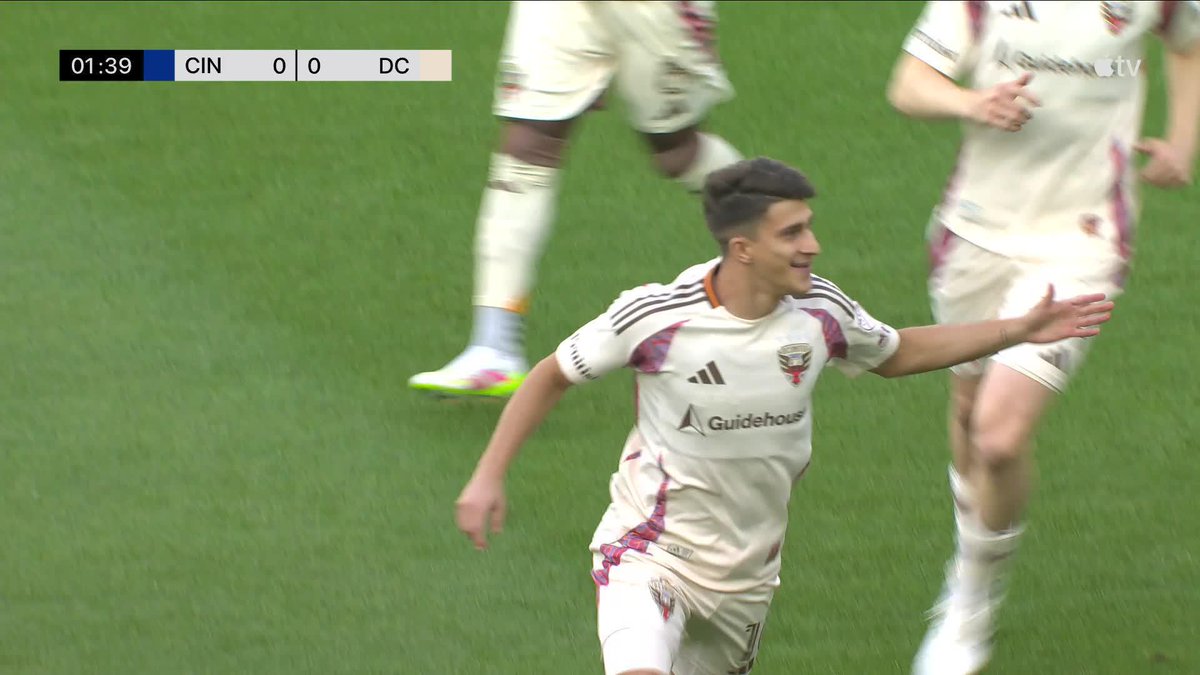 Dream start for D.C. United 😱 Gabriel Pirani puts DCU up on Cincy just moments into the match 💥
