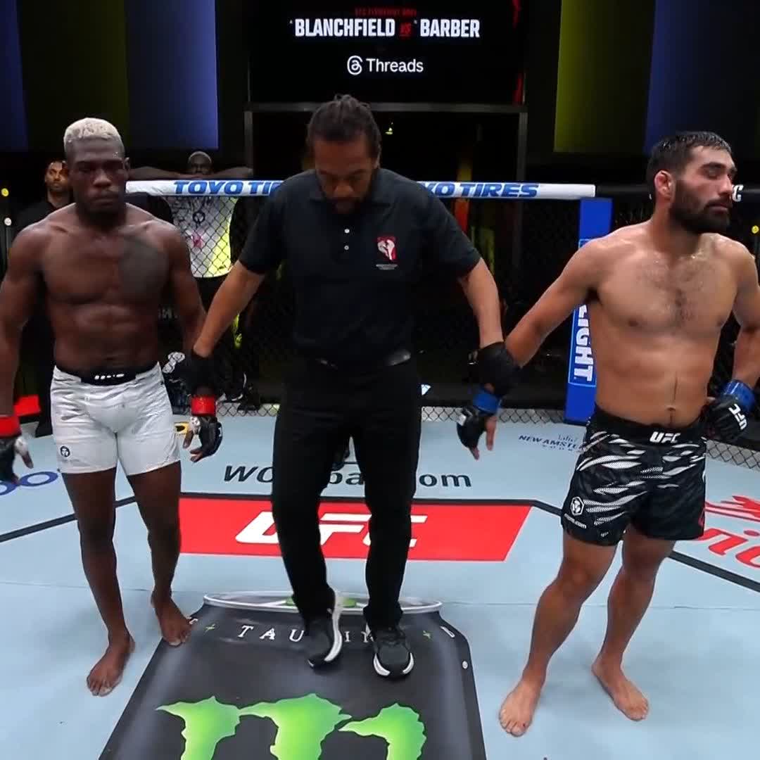 Le Belge Bolaji Oki 🇧🇪 l’emporte par décision unanime face à Michael Aswell ! 👏 #UFCVegas107
