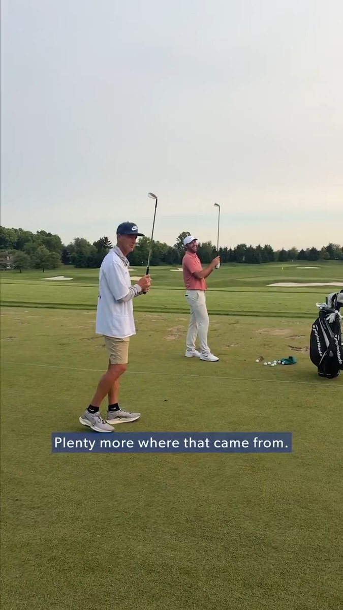 Scottie was flushing it on the range after his first career bogey-free round at Muirfield Village. A fan told him to “save those shots for tomorrow.” Ted Scott’s reaction was priceless 😂
