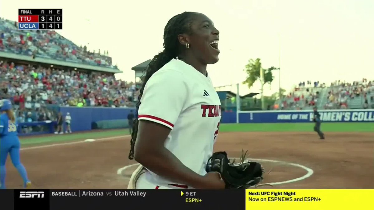 TEXAS TECH IS HEADED TO SEMIS 💥 #WCWS x 🎥 ESPN / Texas Tech Softball