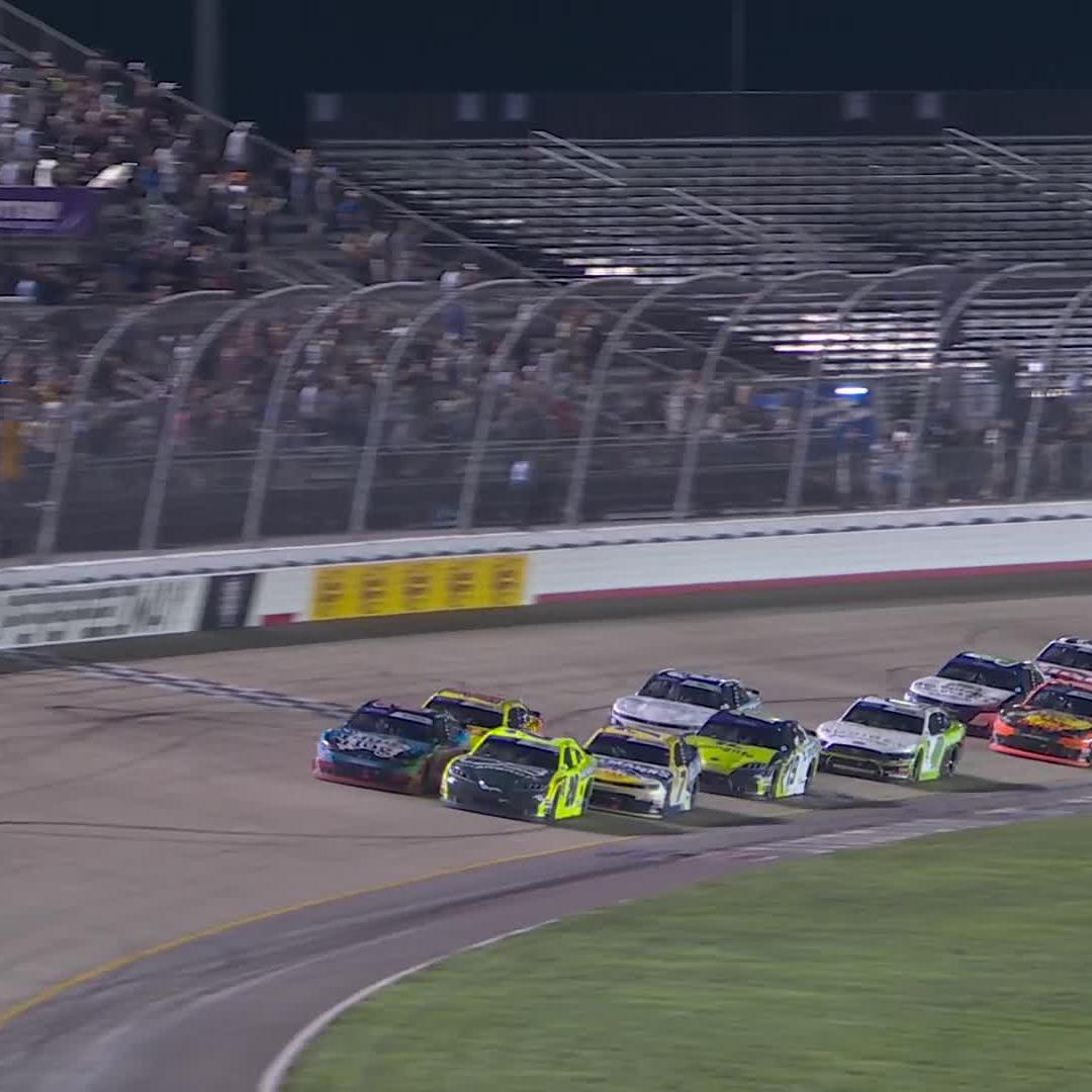 What a move!! Justin Allgaier takes control once again at Nashville Superspeedway.