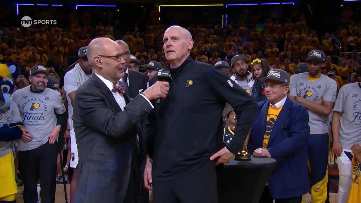 "In 49 states it's just basketball, but this is INDIANA!" 🗣️ Rick Carlisle reacts after leading the Pacers to their first FInals since 2000 🙌