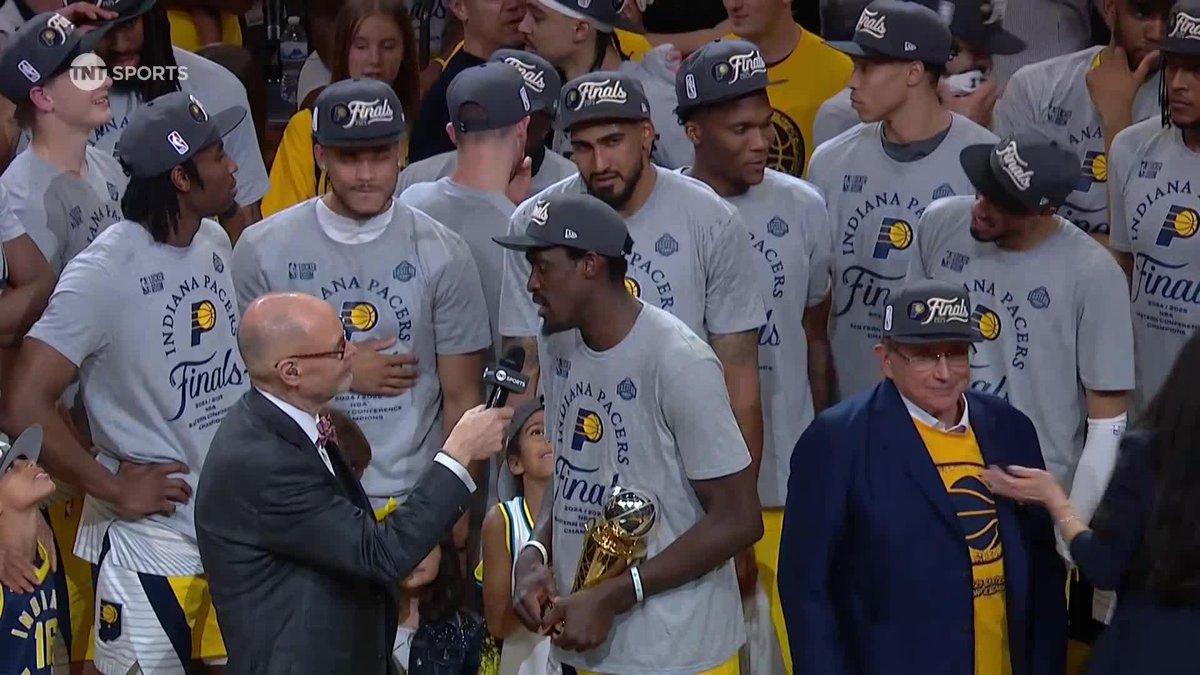 "First of all, shoutout Indy man... I'm just so happy to be here" 🙌 Pascal Siakam with nothing but gratitude after winning ECF MVP 👏