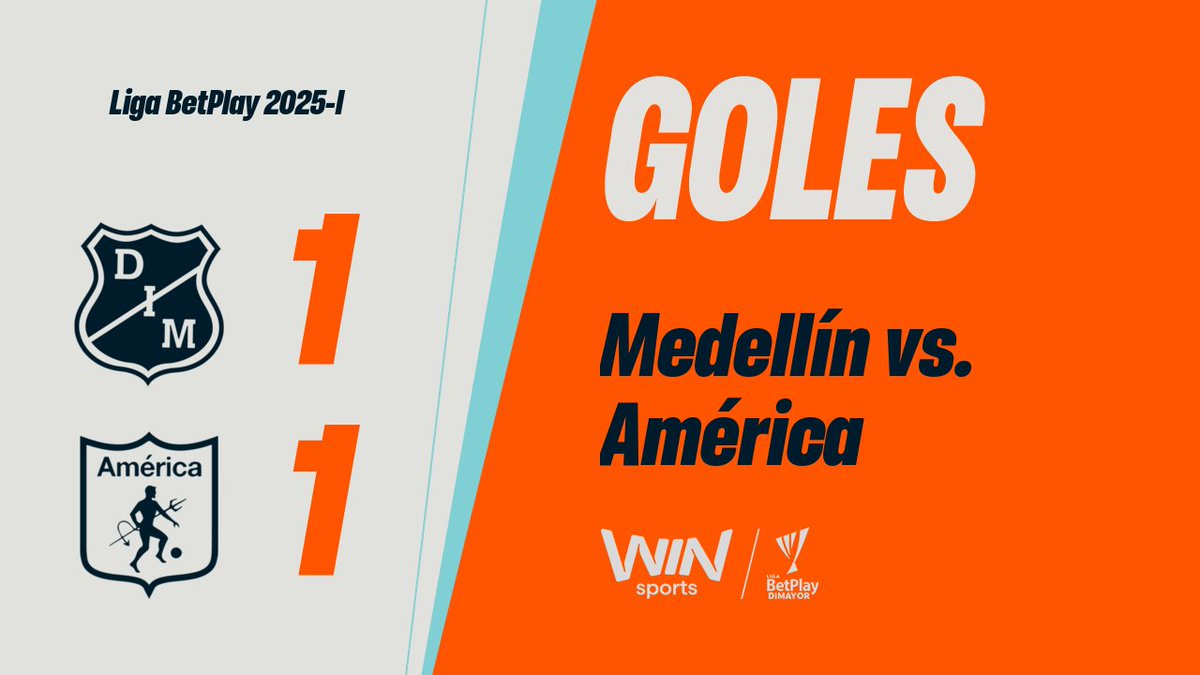 🔵🔴🔥👹¡Partidazo en el Atanasio Girardot! Medellín igualó 1 a 1 ante América por la fecha 1 de cuadrangular A de #LALIGAxWIN. 🧐 El gol del ‘Poderoso’ lo hizo Francisco Fydriszewski, mientras, Rafael Carrascal anotó para los ‘Escarlatas’.