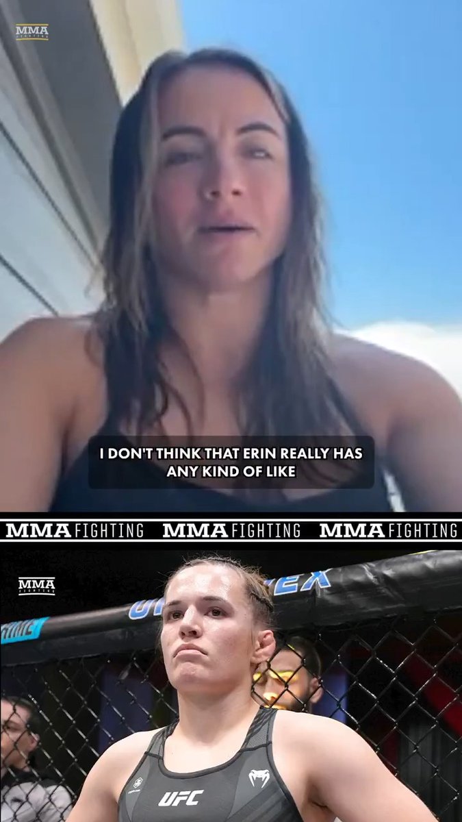 Crazy Maycee just said this a few days before the fight after Erin said she wouldn't make it to the fight #UFCVegas107