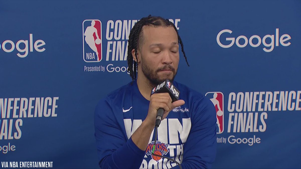 Jalen Brunson was asked if he has confidence that Tom Thibodeau is the right coach for the Knicks moving forward: "Is that a real question right now? You just asked me if I believe if he's the right guy. Yes."