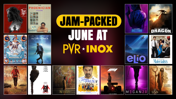 We’re turning up the excitement this month with a lineup you won’t want to miss! 🎬✨ From heart-pounding action and epic adventures to spine-chilling horror and laugh-out-loud comedy — we’ve got something for everyone! 🔥🍿 Which June release are you most excited for? Drop a comment and let us know! . . . #ThugLife #Housefull5 #TheLifeOfChuck #ThePhoenicianScheme #HariHaraVeeraMallu #FromTheWorldOfJohnWickBallerina #Ballerina #HowToTrainYourDragon #Materialists #SitaareZameenPar #Kuberaa #Elio #28YearsLater #Kannappa #F1TheMovie #F1 #Maa #MaaTheFilm #Megan2