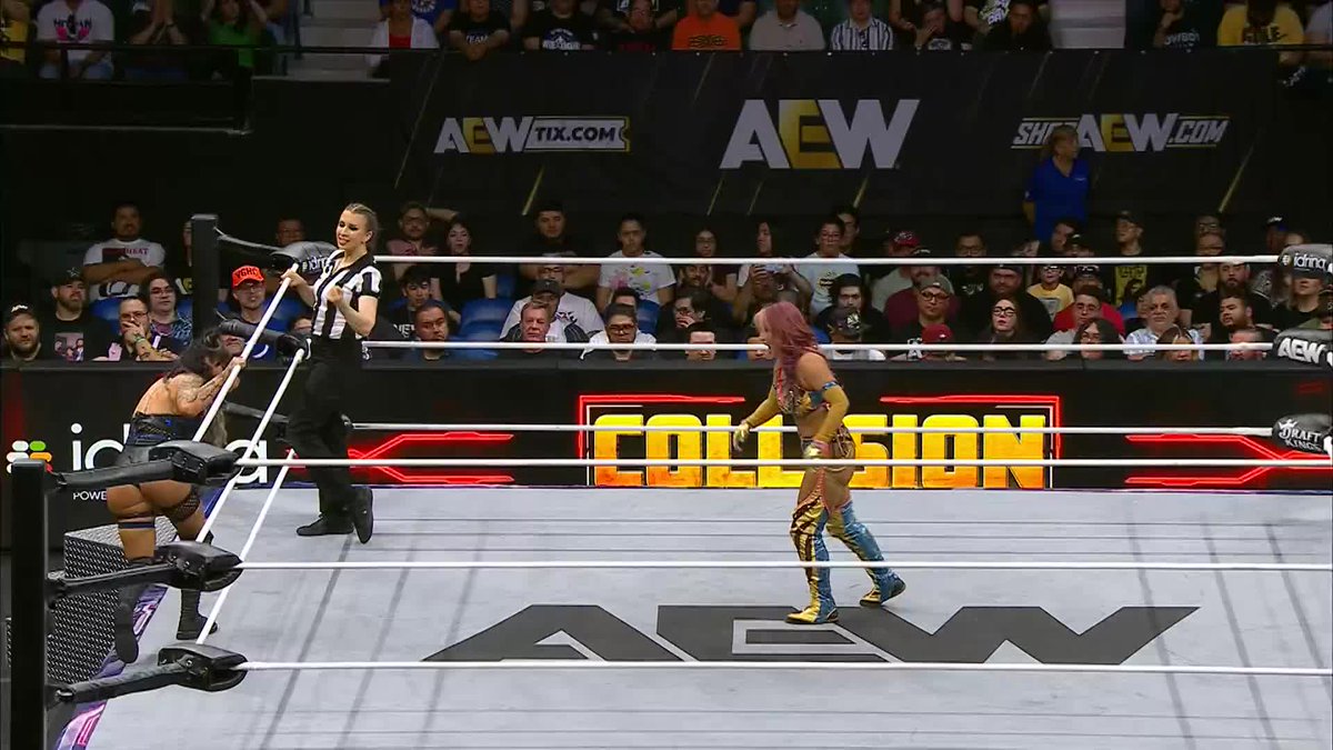 Face-first on the ring apron! Watch #AEWCollision on TNT & MAX