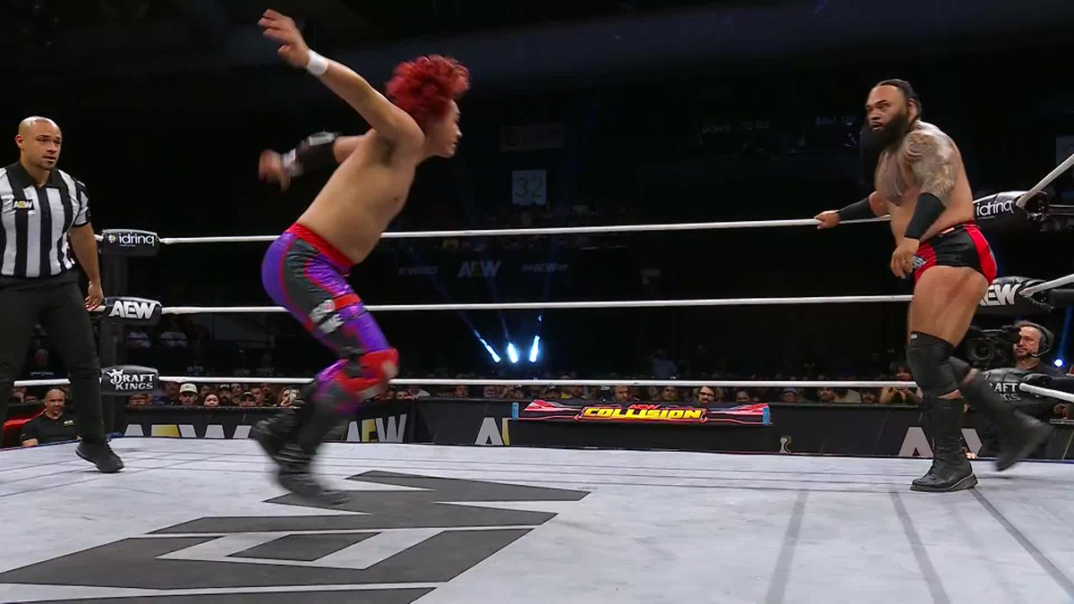 The Gates of Agony (Toa Liona and @TheKaun) send a warning to the tag team division through violence! Watch #AEWCollision on TNT & MAX