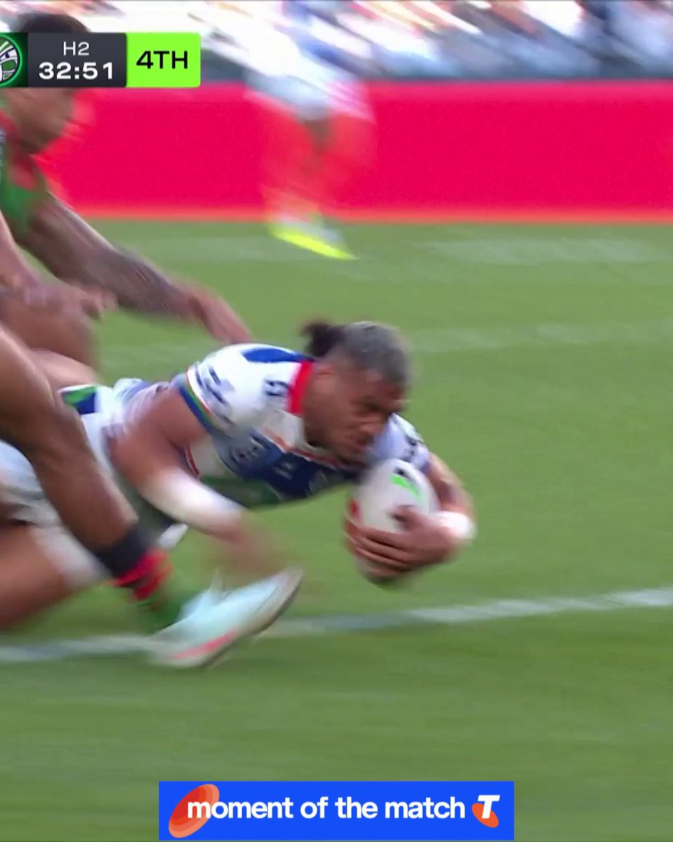 LEKA HALASIMA 📣 #NRLSouthsWarriors Telstra Moment of the Match