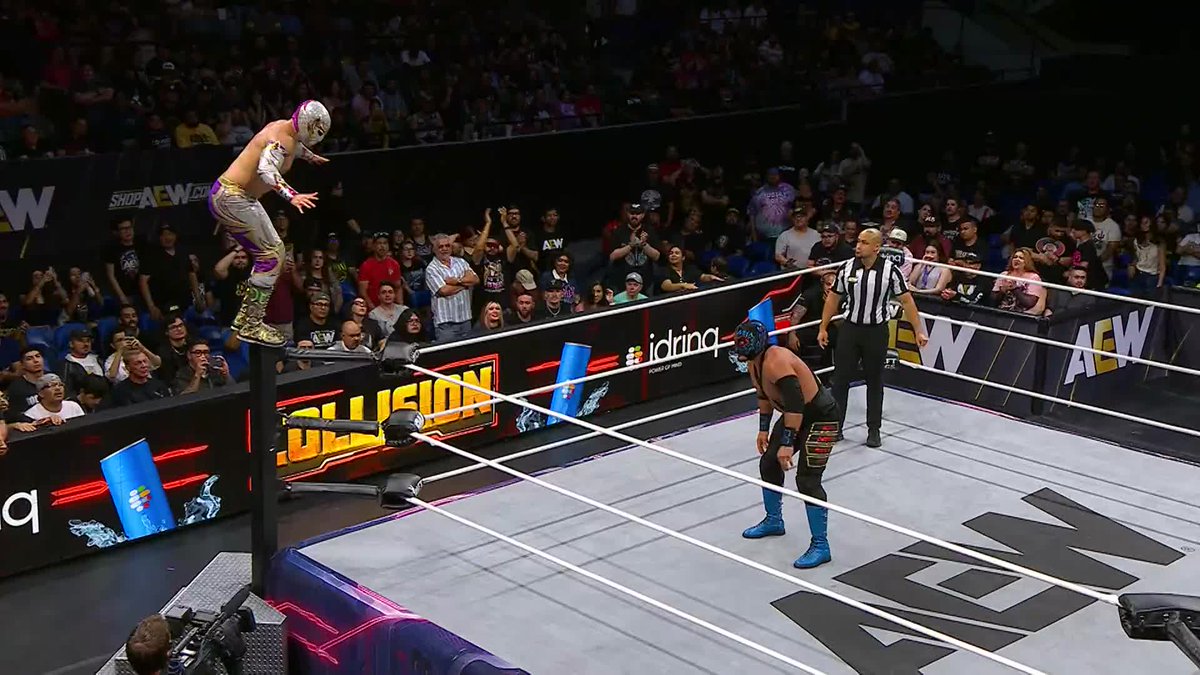 SPIKED by Rey Hechicero! Watch #AEWCollision on TNT &amp; MAX