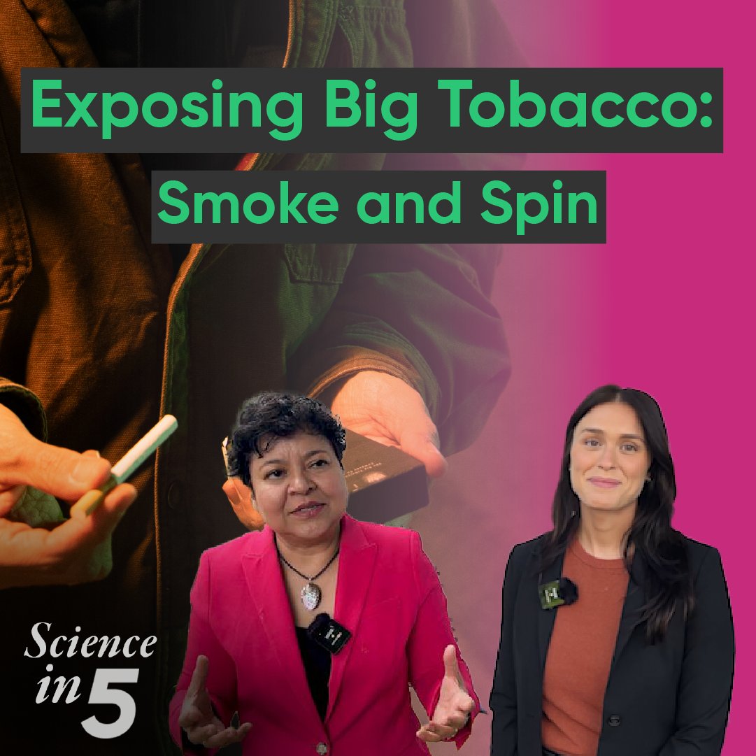 The tobacco industry continues to sell death & destruction by using flavors, packaging & advertising. Is there any “safe” product or consumption method? How does tobacco use harm your body? Join us today in conversation with Simone St. Claire on Science in 5. #TobaccoExposed