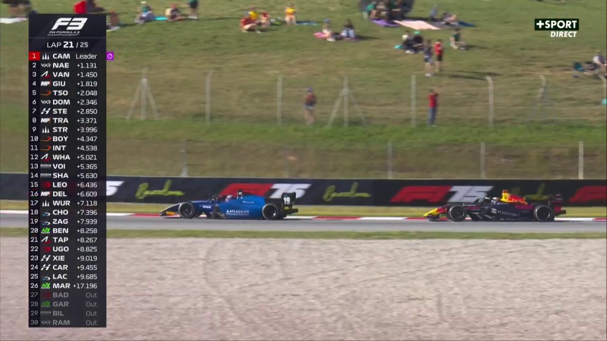 QUEL DÉPASSEMENT DE THÉOPHILE NAËL ! 👏 Le Français s'empare de la 2e place à la relance, à 5 tours de l'arrivée ! #SpanishGP #F3