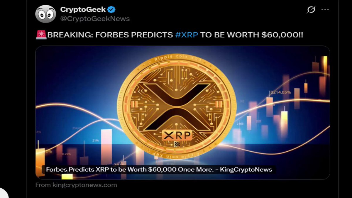 🚨BREAKING: XRP Will be $60,000 in Weeks Predicts Forbes! #xrp