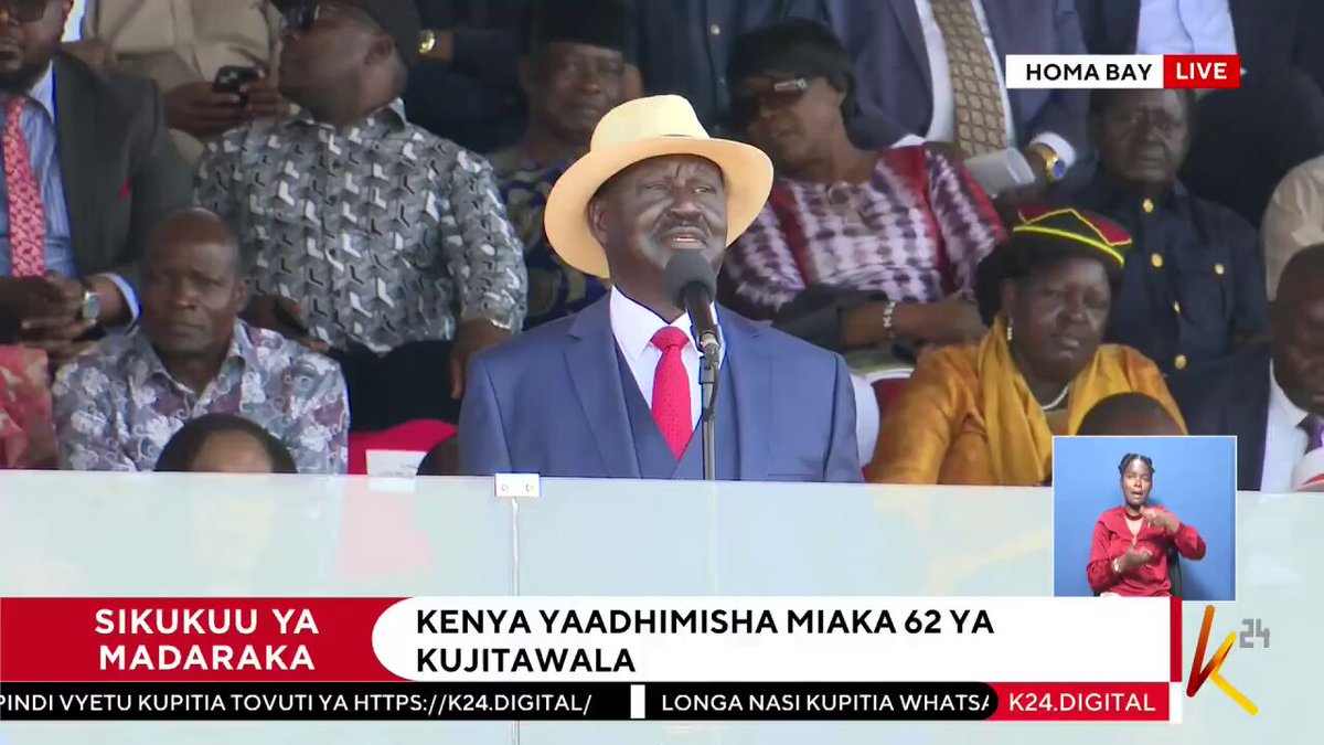 Raila Odinga: I saw that during the National Prayer Breakfast, there were apologies that were made, which was wonderful. The people who died and were injured during the Gen Z protest, I want to say that we should do compensation so that we can have closure on this chapter. #MadarakaDay2025