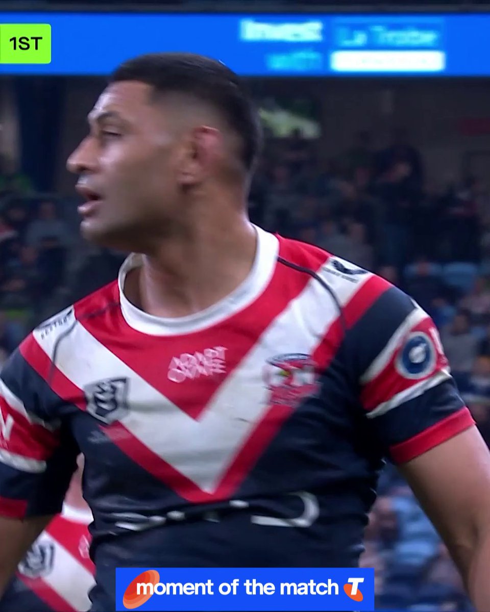 You've never seen a try like this before! 🤯 #NRLRoostersRaiders Telstra Moment of the Match