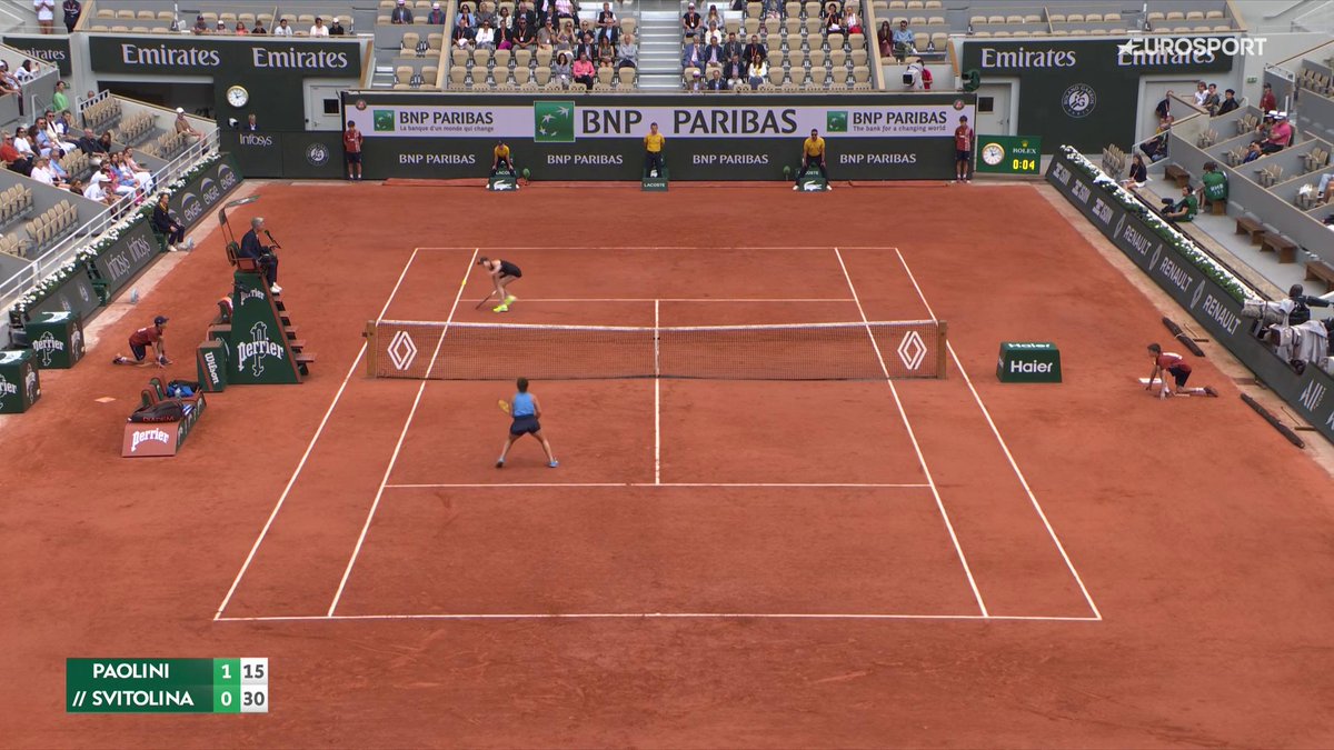 Jasmine Paolini vince uno scambio durissimo da 24 colpi 🥵 Svitolina costretta ad inchinarsi 😤 #Tennis #RolandGarros #Paolini