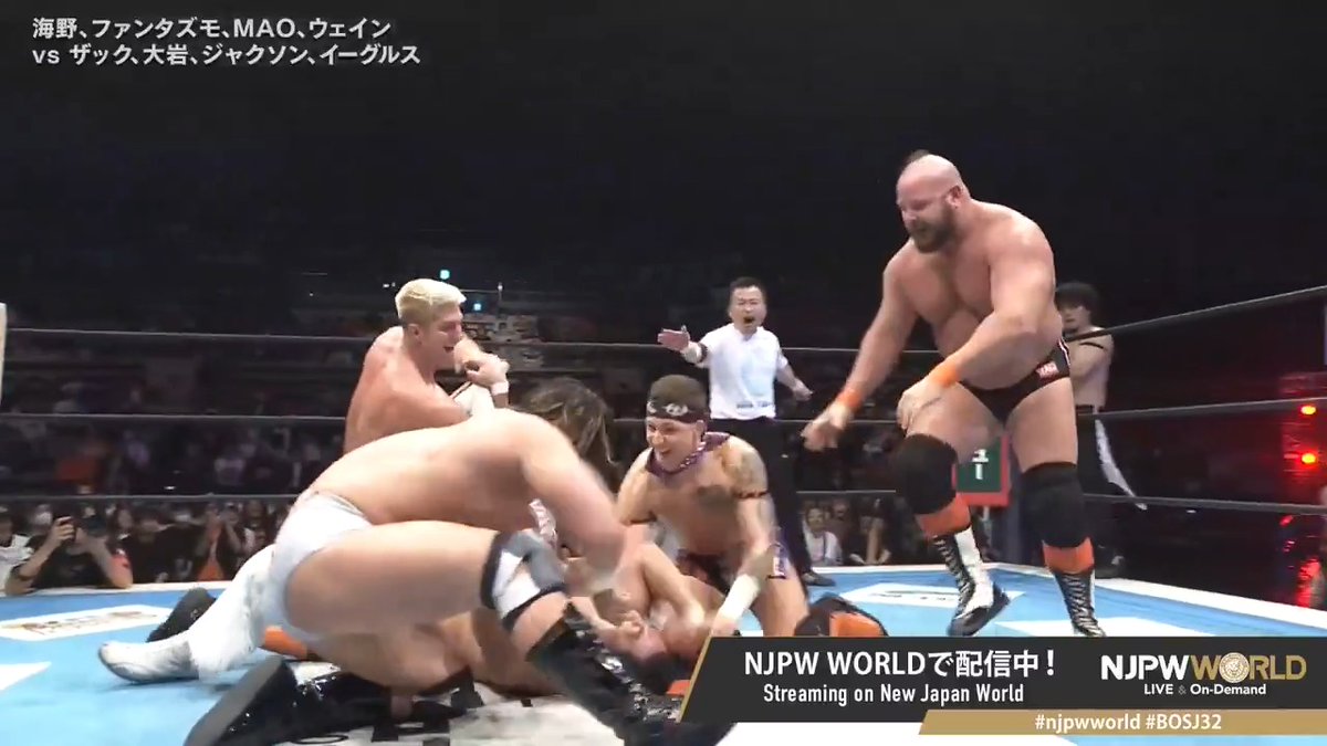.ZSJ. Ⓥ &amp; Robbie Eagles &amp; 大岩陵平 Ryohei Oiwa &amp; Hartley Jackson / ハートリー・ジャクソン "Heartful☺️" Sign up Now &amp; Stay tuned to #NJPW #njpwworld #BOSJ32