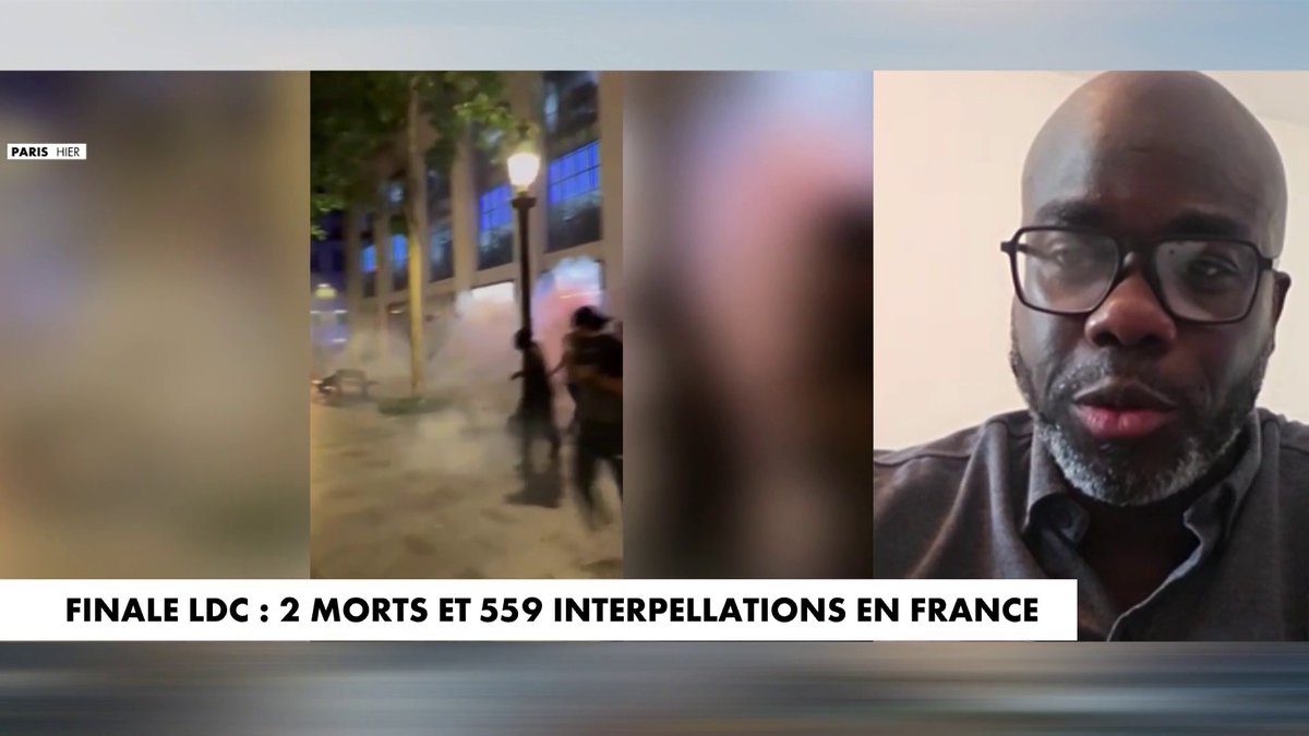 Abdoulaye Kanté, policier dans les Hauts-de-Seine, sur les heurts qui ont émaillé plusieurs villes de l'Hexagone en marge de la finale de la Ligue des champions : «Ce sont toujours les mêmes profils qui s'adonnent aux dégradations» dans #MidiNewsWE