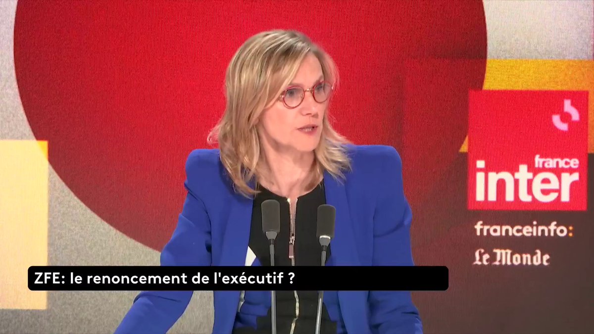 Suppression des ZFE : "J'ai honte de ce qui s'est passé à l'Assemblée", tacle Agnès Pannier-Runacher, ministre de la Transition écologique. Elle fustige une "alliance de circonstance" entre le RN, LR et LFI, où "le cynisme le dispute au déni et à la lâcheté" #QuestionsPol