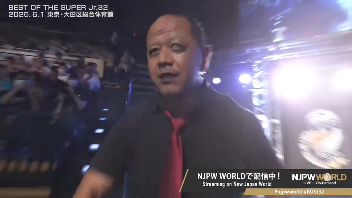 🏆BEST OF THE SUPER Jr.32🪶最終戦‼️ 第6試合終了後、青コーナから現れたのは葛西純‼️ 視聴&登録⏩ #NJPW #njpwworld #BOSJ32