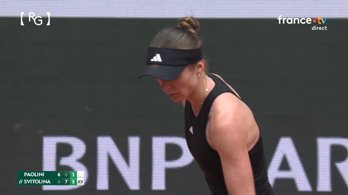 QUELLE CHAMPIONNE SVITOLINA 🇺🇦 ! Menée 6-4 5-3, 3 balles de match sauvées, mais Elina s'est accrochée avant de renverser le match. Terrible pour Paolini 🇮🇹 qui était en confiance, mais le tennis va trop vite.