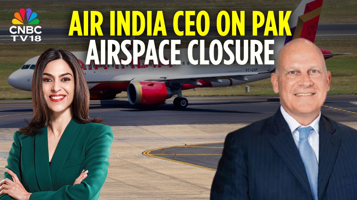 Air India has estimated Rs 5,000 Cr loss to the airline if the #Pakistanairspace is closed for a year. CEO Campbell Wilson also said that around 1,000 flights were affected due closure of border #airports. Shereen Bhan Air India #Airspace #Closure #AirIndia #Aviation