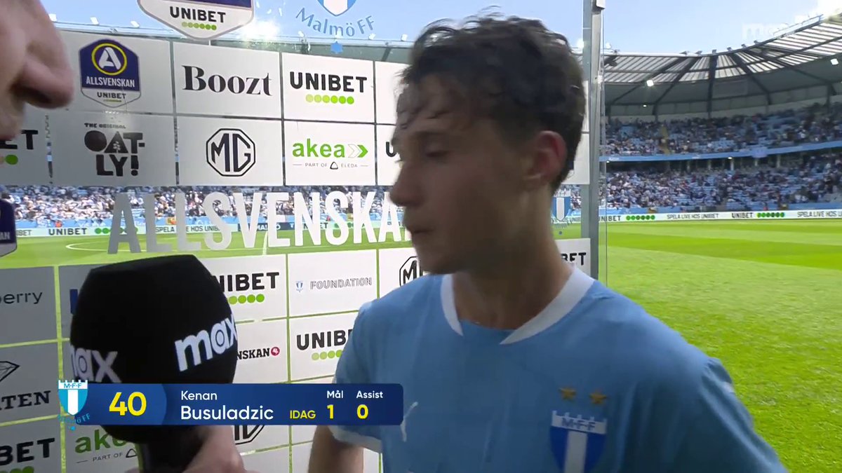 "Det var magiskt!" Kenan Busuladzic efter sitt första mål för Malmö FF 💬 📲 Se andra halvlek av MFF - BK Häcken på Max och Kanal 5