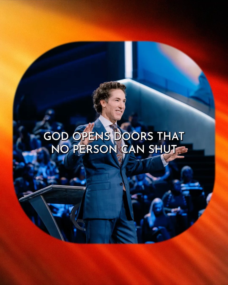 You’re not at the mercy of fate, luck, or if that person likes you. The Scripture says, “God will open doors that no person can shut. He will shut doors that no person can open.” Tune into Joel’s message today! "God Controls Your Doors":