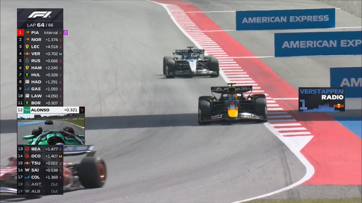 Max Verstappen is told to let George Russell through and then the two collide! 😲