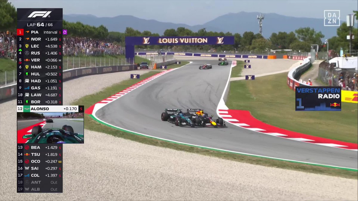 Verstappen SE CABREA porque le dicen que dejase pasar a Russell y acaba chocando con él 😱 ¡QUÉ LOCURA! 🔥 #EspañaDAZNF1 🇪🇸
